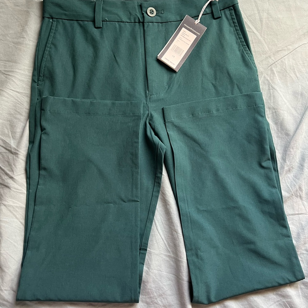 Boys performance vineyard vines Green Pants size 14